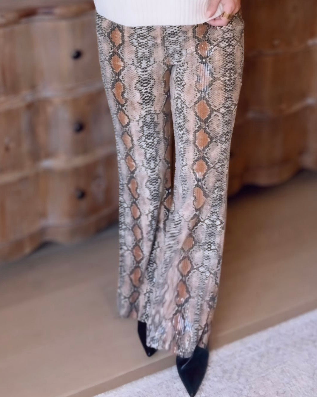 Don't Blame Me Sequin Flared Pants