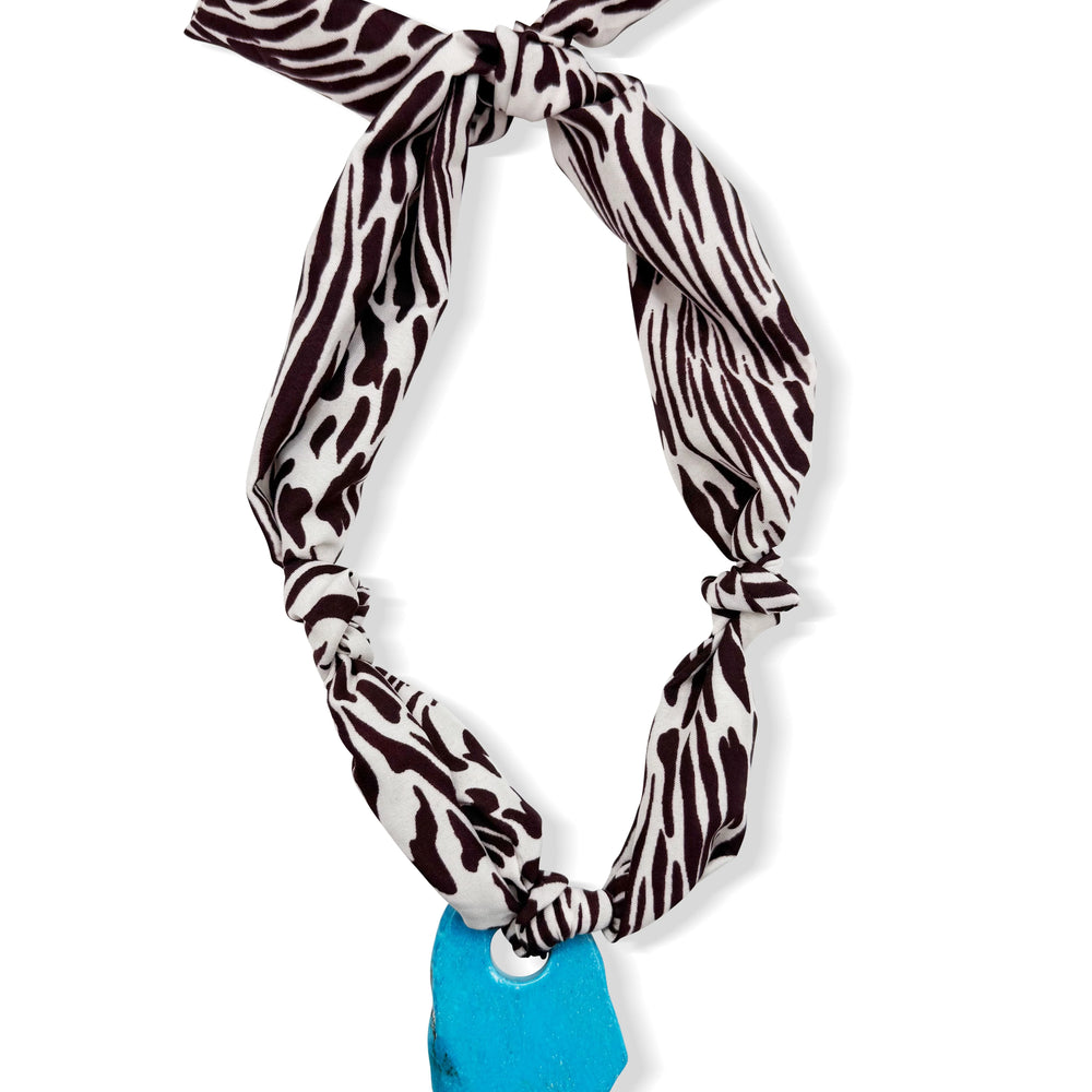 Turquoise Scarf Necklace