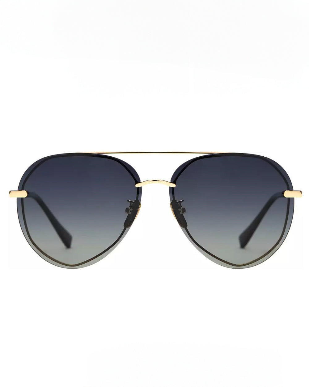 Diff Eyewear- Lenox Gold, Black + Grey Gradient, Polarized