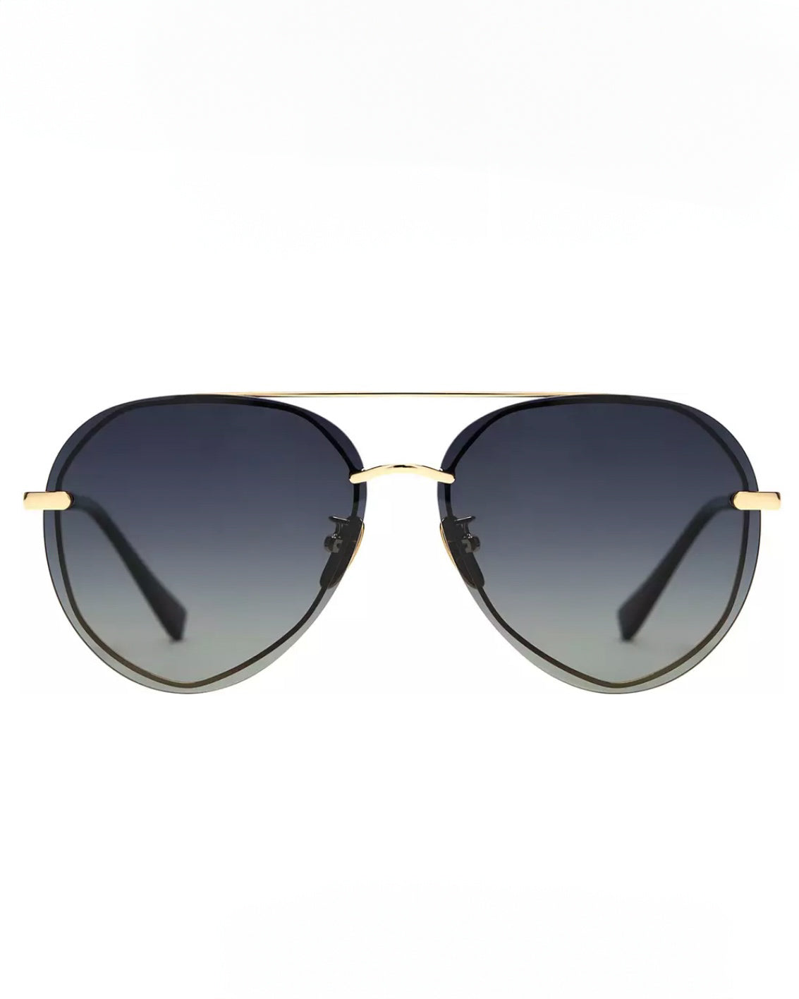 Diff Eyewear- Lenox Gold, Black + Grey Gradient, Polarized