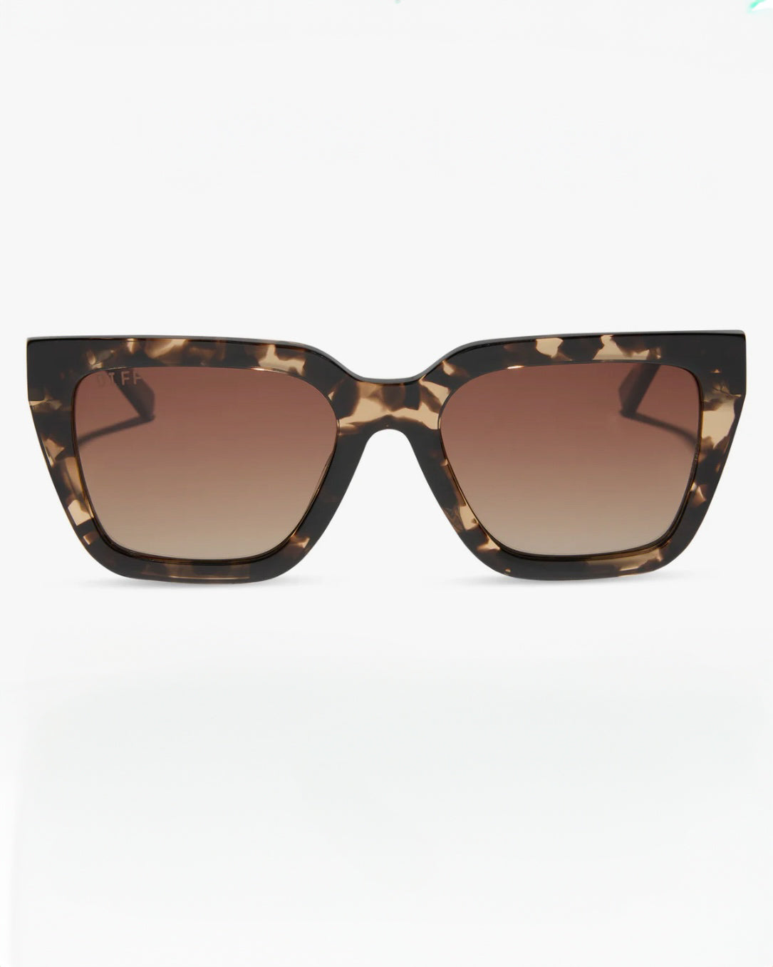 DIFF Eyewear- Amara Espresso Tortoise + Brown Gradient, Polarized