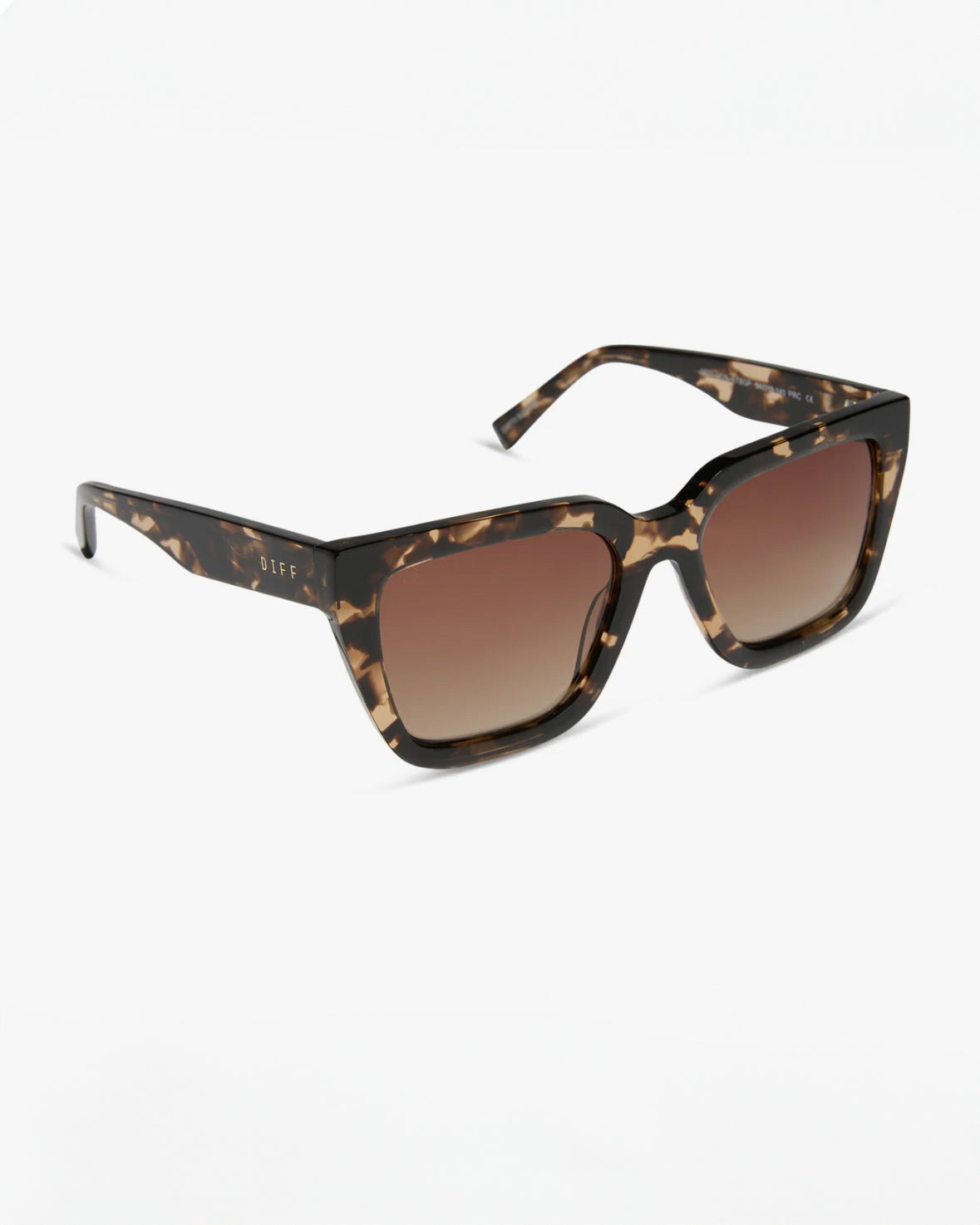 DIFF Eyewear- Amara Espresso Tortoise + Brown Gradient, Polarized