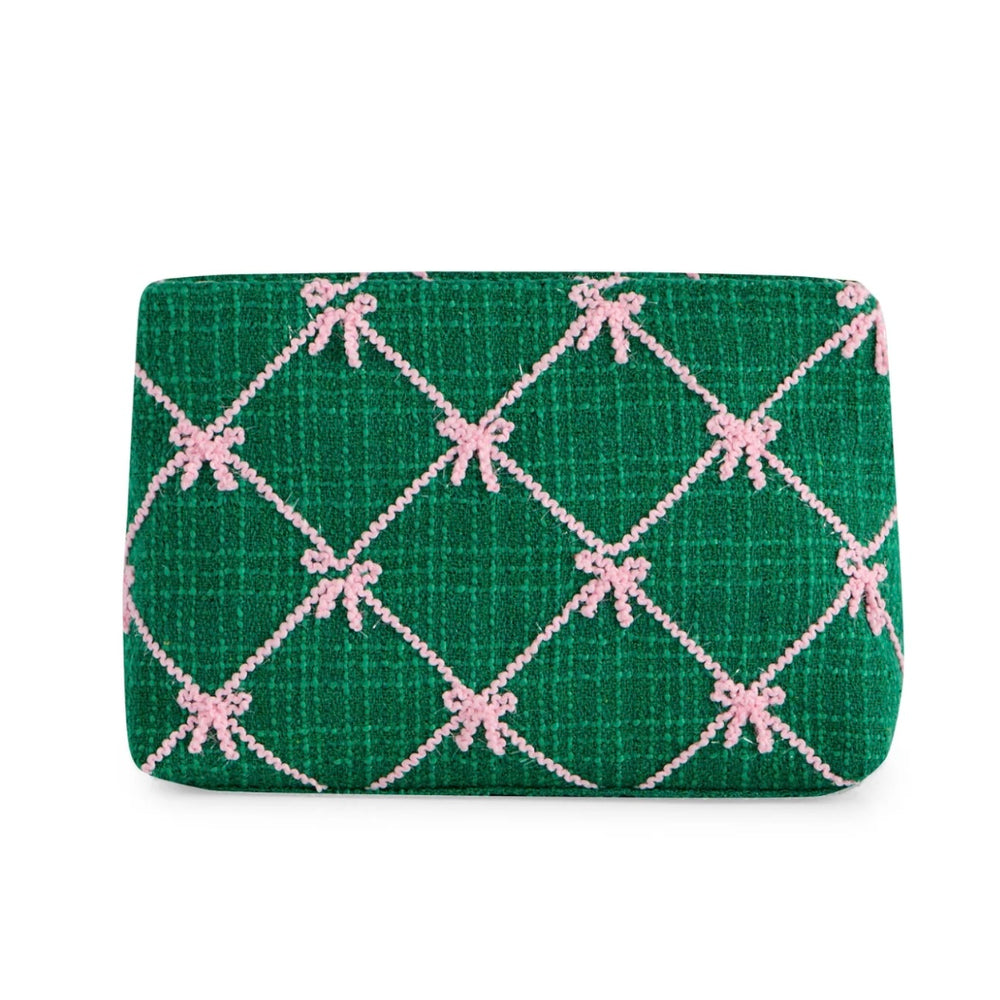 Green Bow Zip Pouch