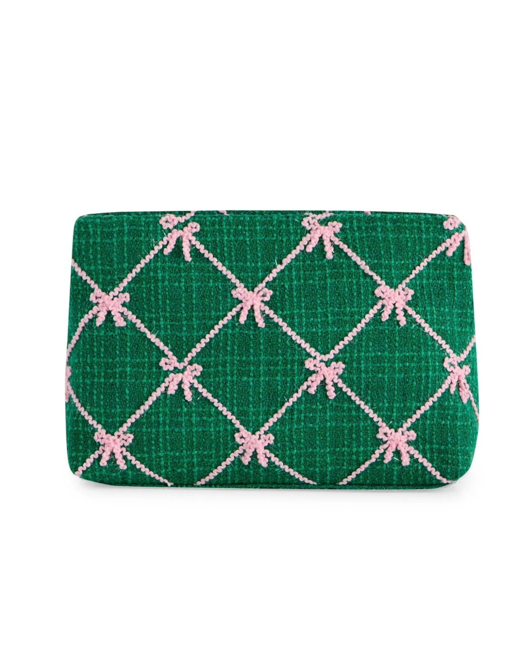 Green Bow Zip Pouch