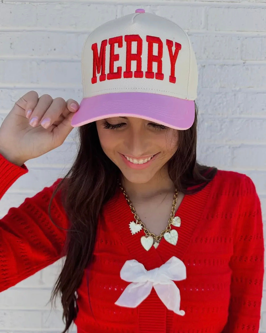Pink and Red Merry Hat