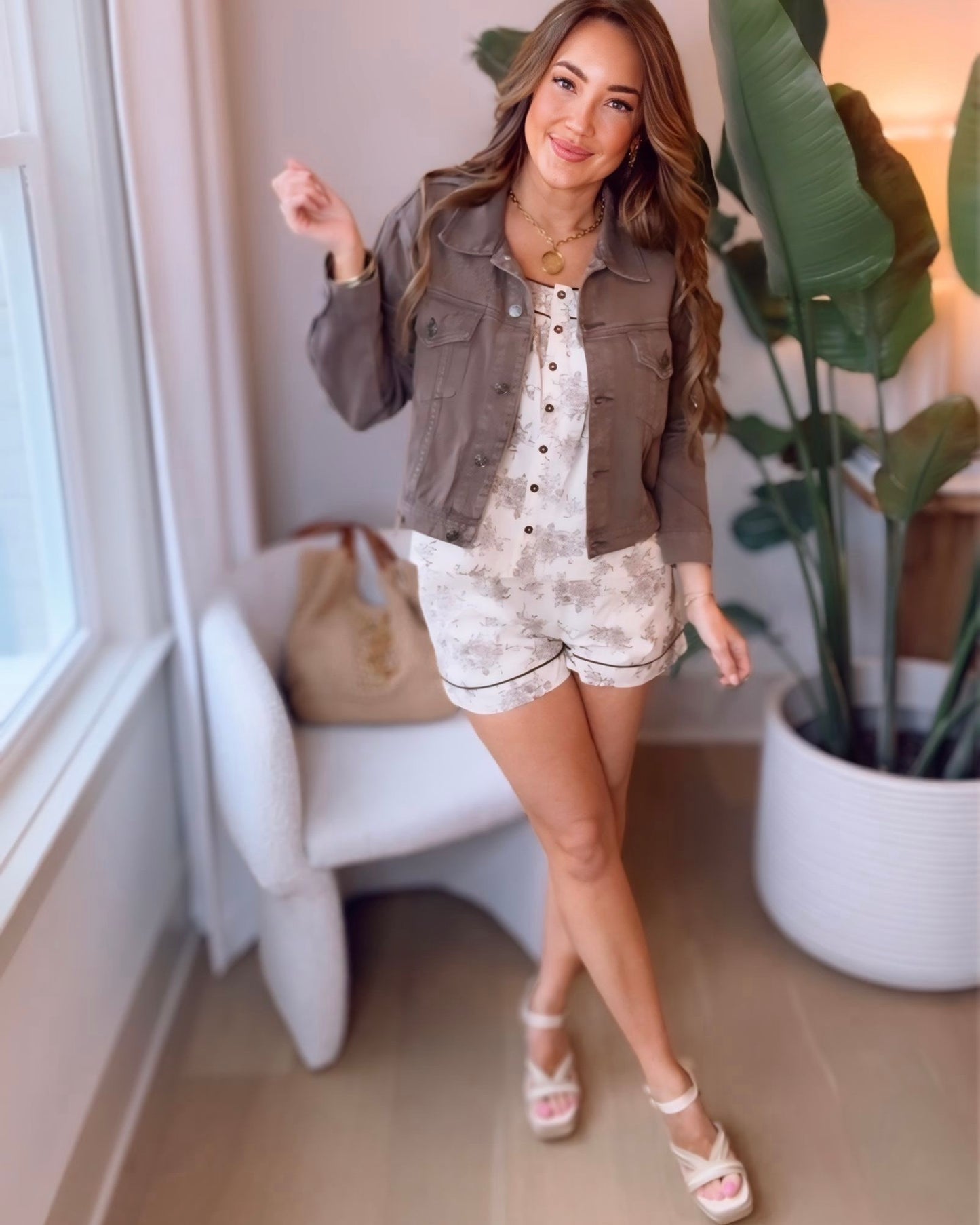 Cropped Distressed Denim Jacket- 4 Colors