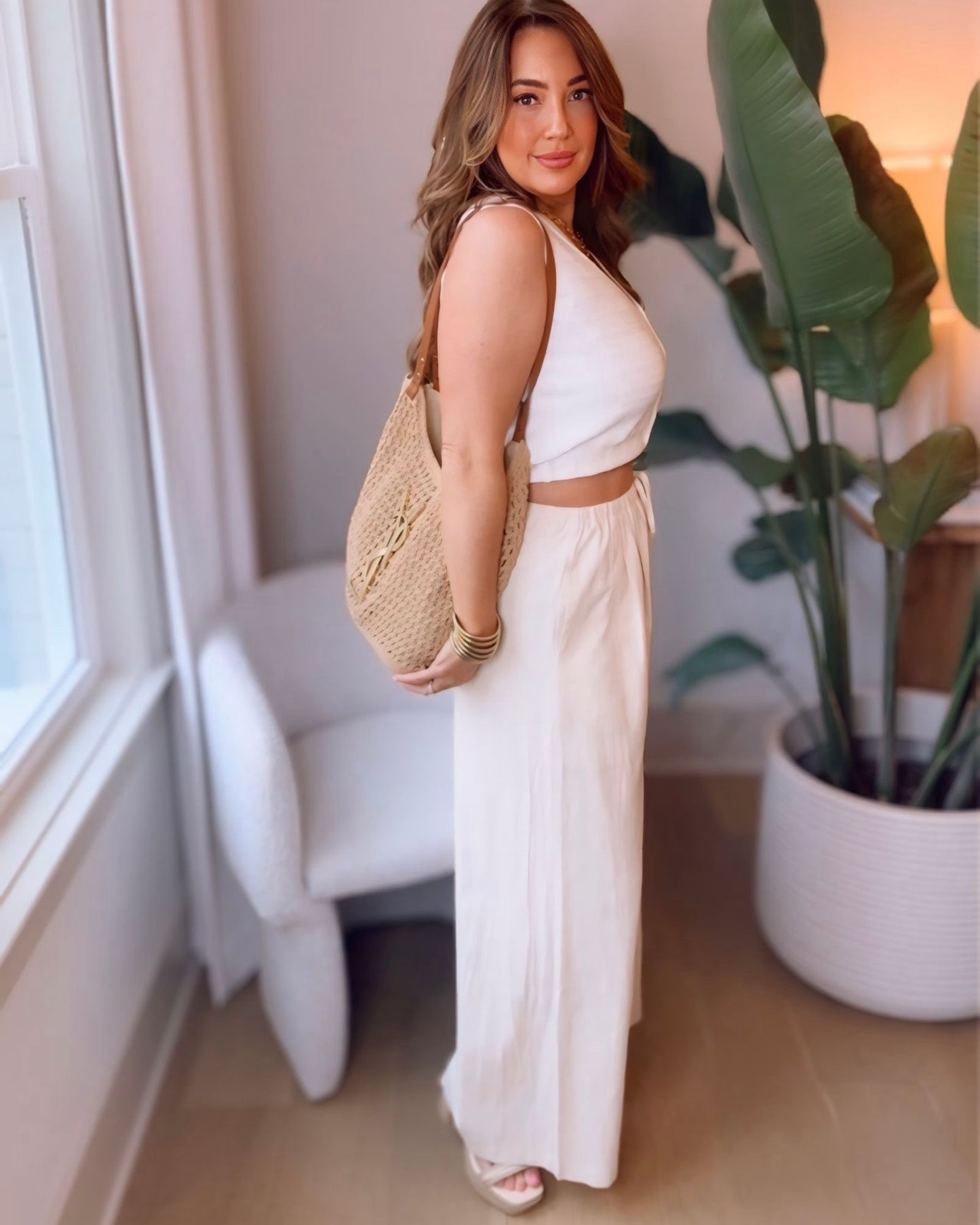 Nikki Pointelle Knit Top