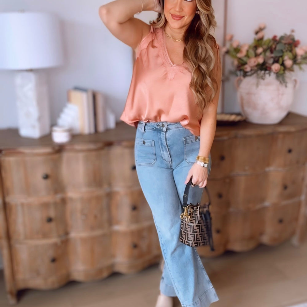 Gia High Rise Relaxed Flare- 2 Colors