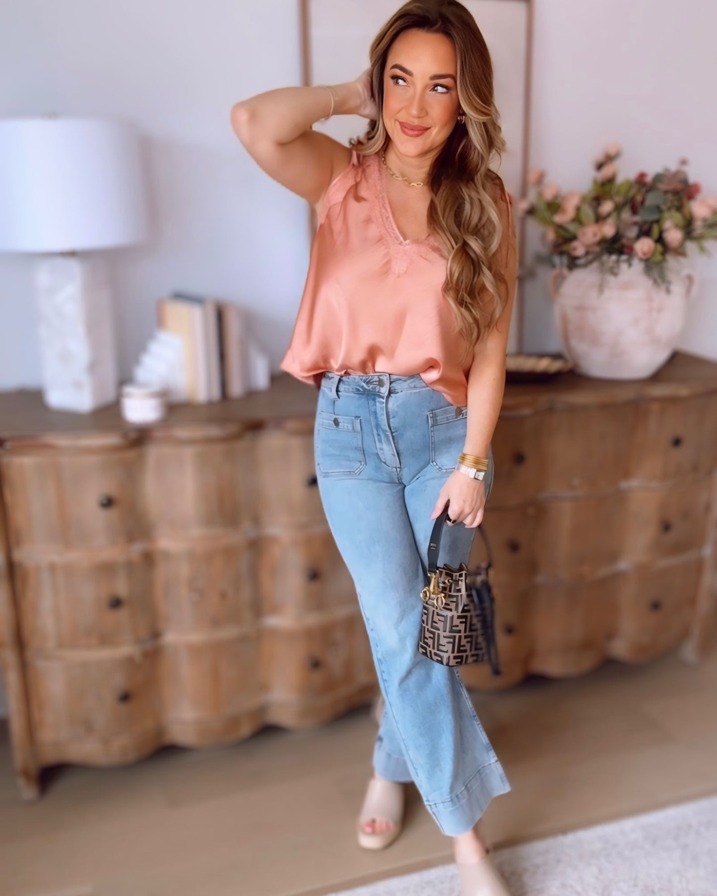 Gia High Rise Relaxed Flare- 2 Colors