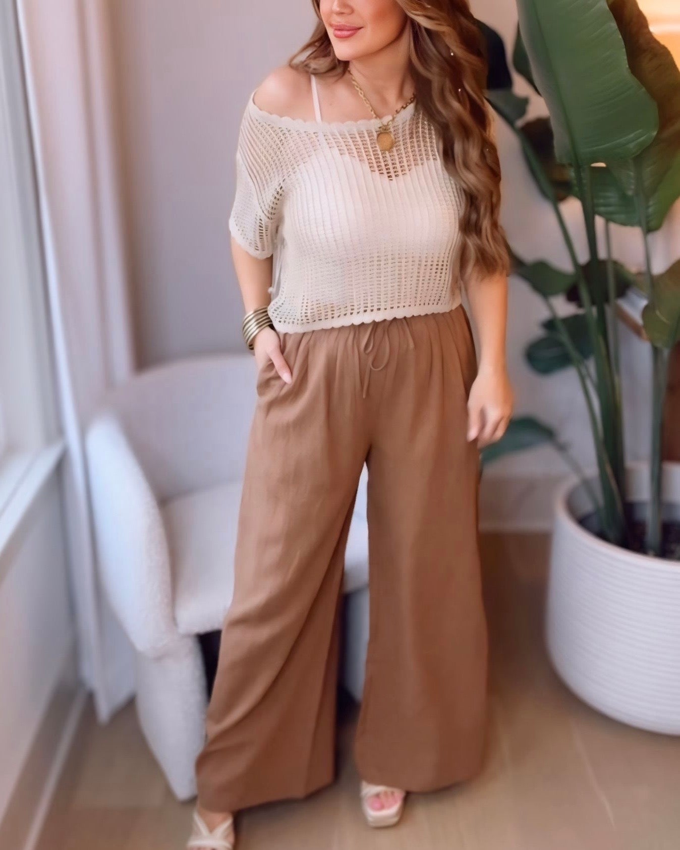 Hidden Oasis Lurex Top