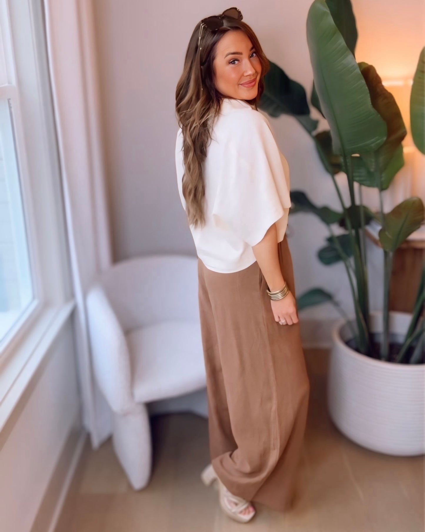 Tate Open Collar Top