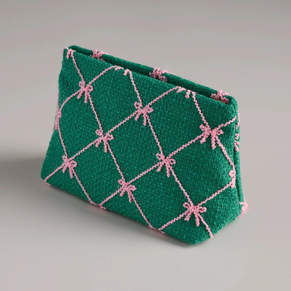 Green Bow Zip Pouch