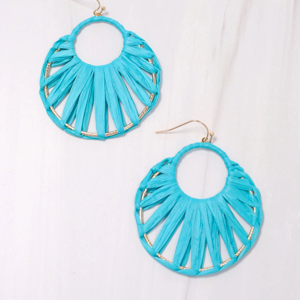 
                      
                        Raffia Woven Earrings
                      
                    