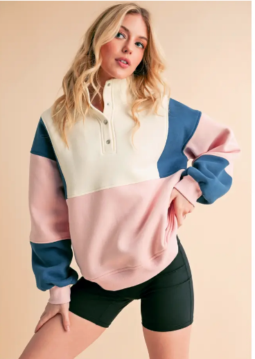 Glo Colorblock Pullover- 2 Colors