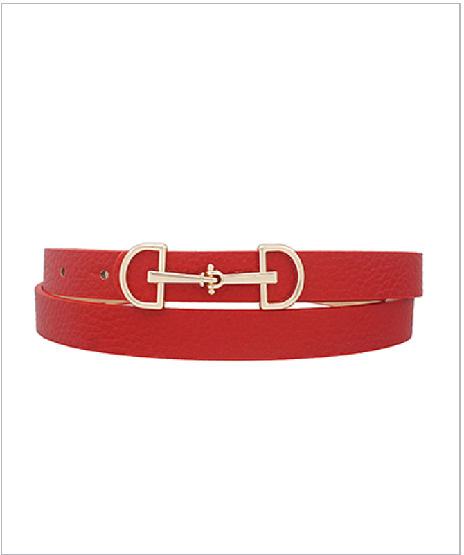 
                      
                        Horsebit Buckle Skinny Belt
                      
                    
