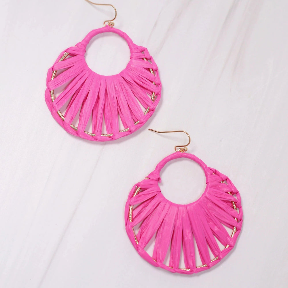 
                      
                        Raffia Woven Earrings
                      
                    