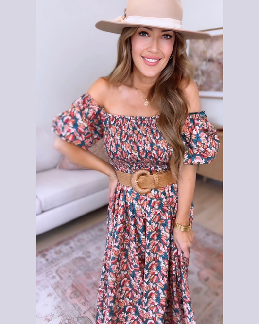 Forever Memories Smocked Maxi Dress