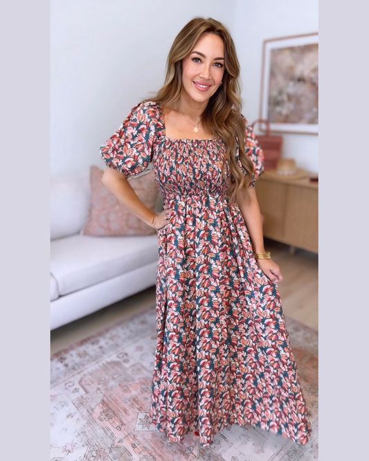 Forever Memories Smocked Maxi Dress