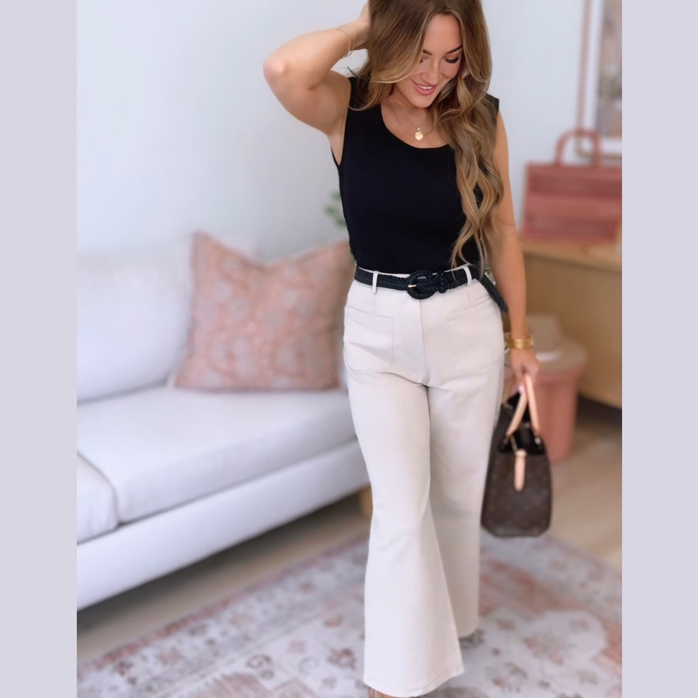 My Way Front Pocket Wide Leg Pants - 3 COLORS