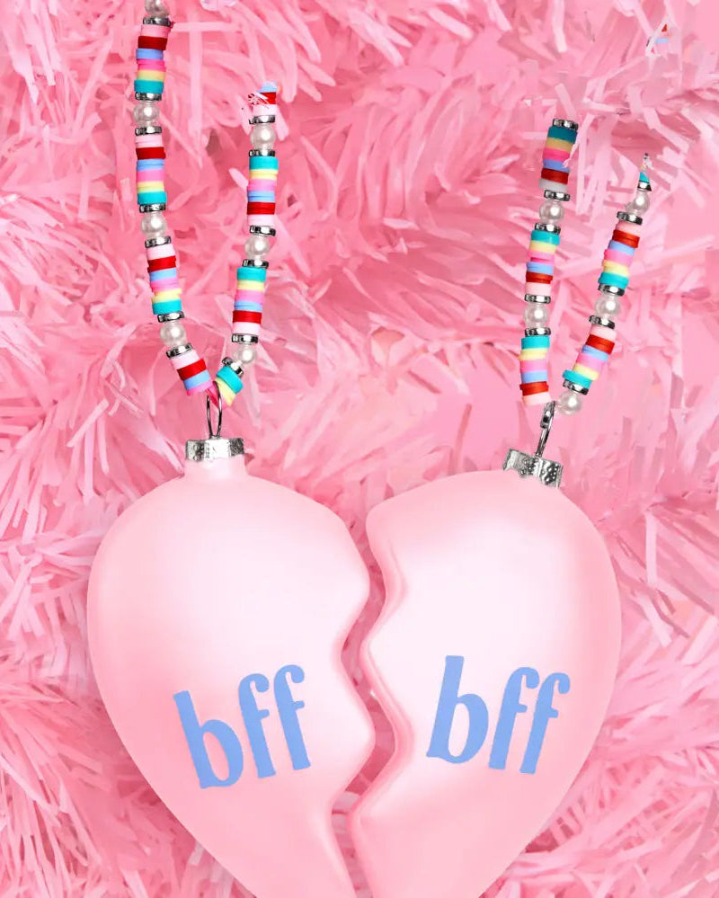 BFF 2 Piece Split Heart Ornament
