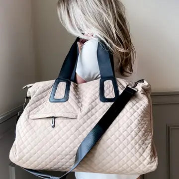Quilted Weekender Bag- 2 Colors