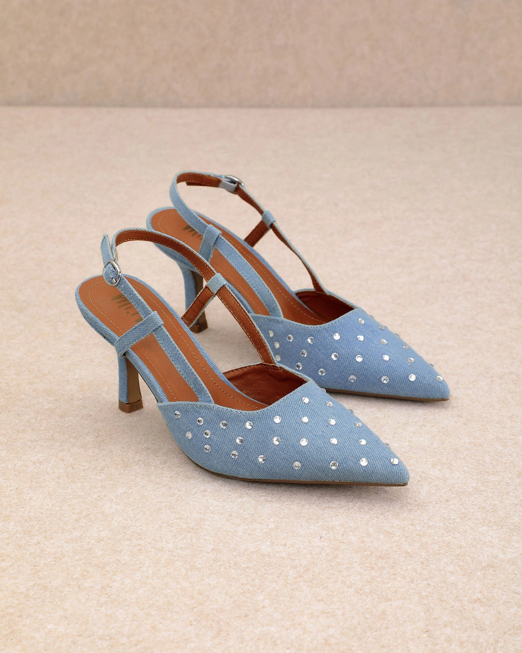 Dreamy Denim Slingback Heels