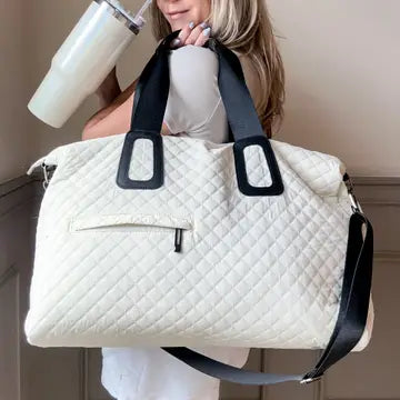
                      
                        Quilted Weekender Bag- 2 Colors
                      
                    