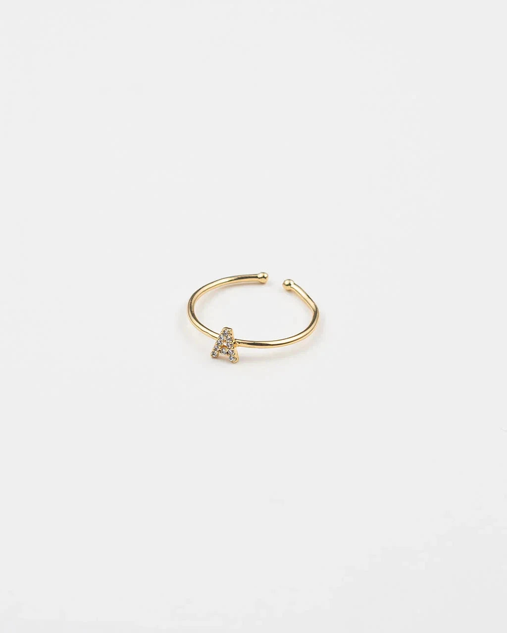 Adjustable Initial Gold Rings