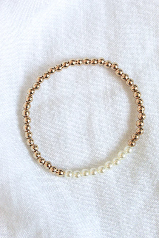 Liam Pearl Stacked Bracelet