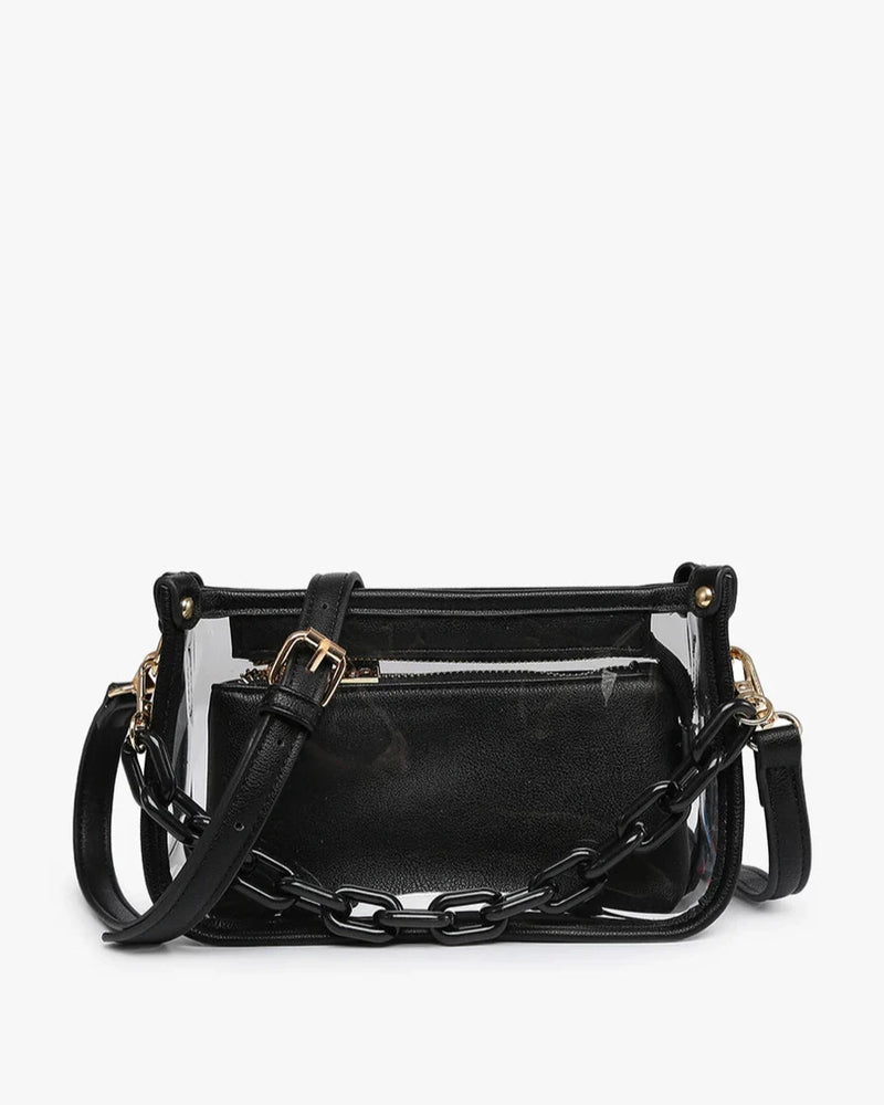 
                      
                        Jessica Clear Stadium Bag- Black
                      
                    