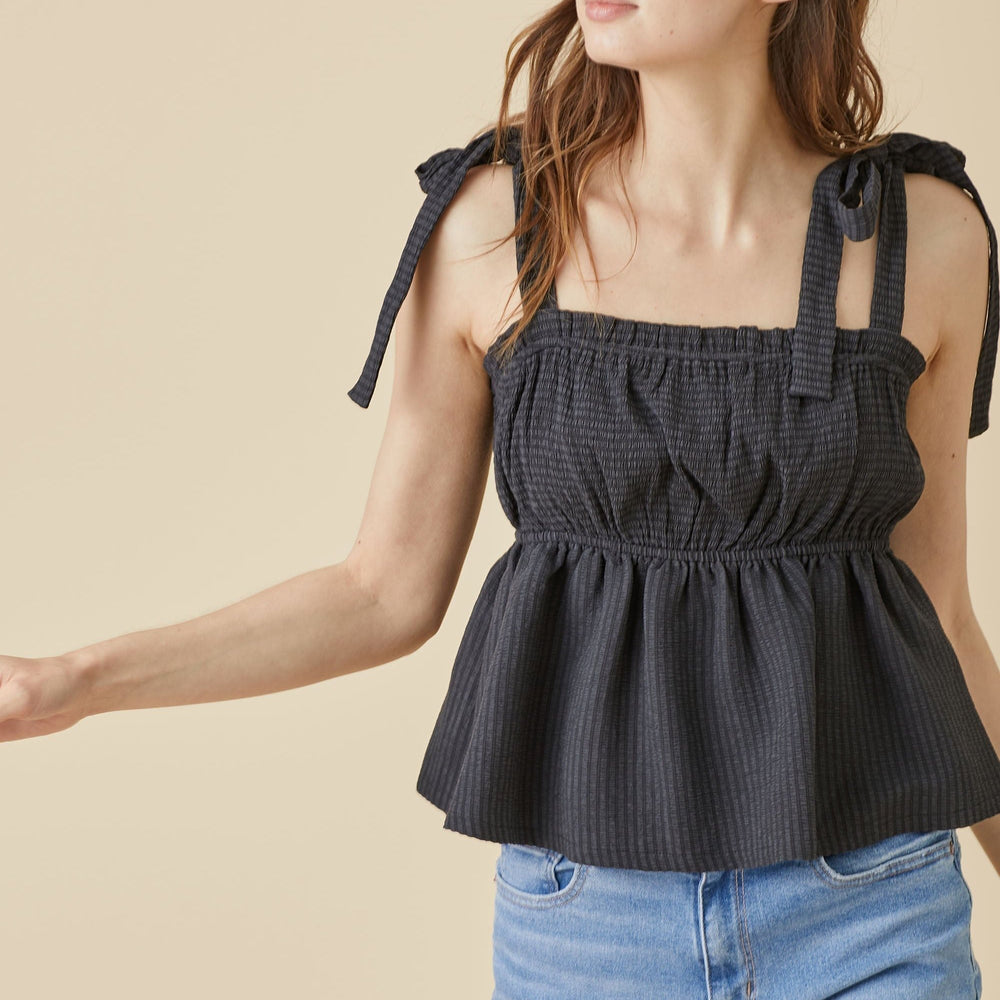 Clarabelle Textured Cami w/ Tie Straps