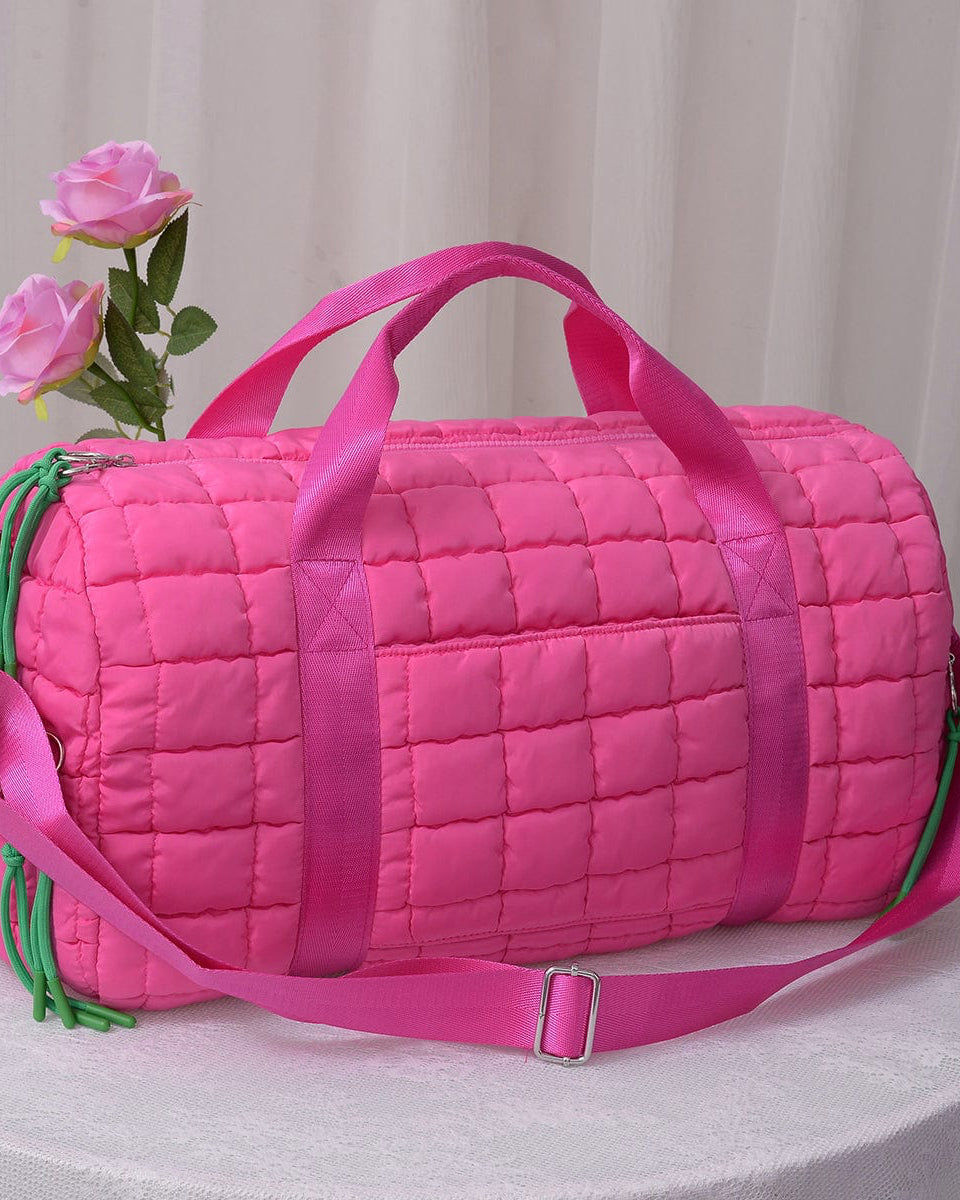 Quilted Puffer Weekender Duffel Bag- 3 Colors