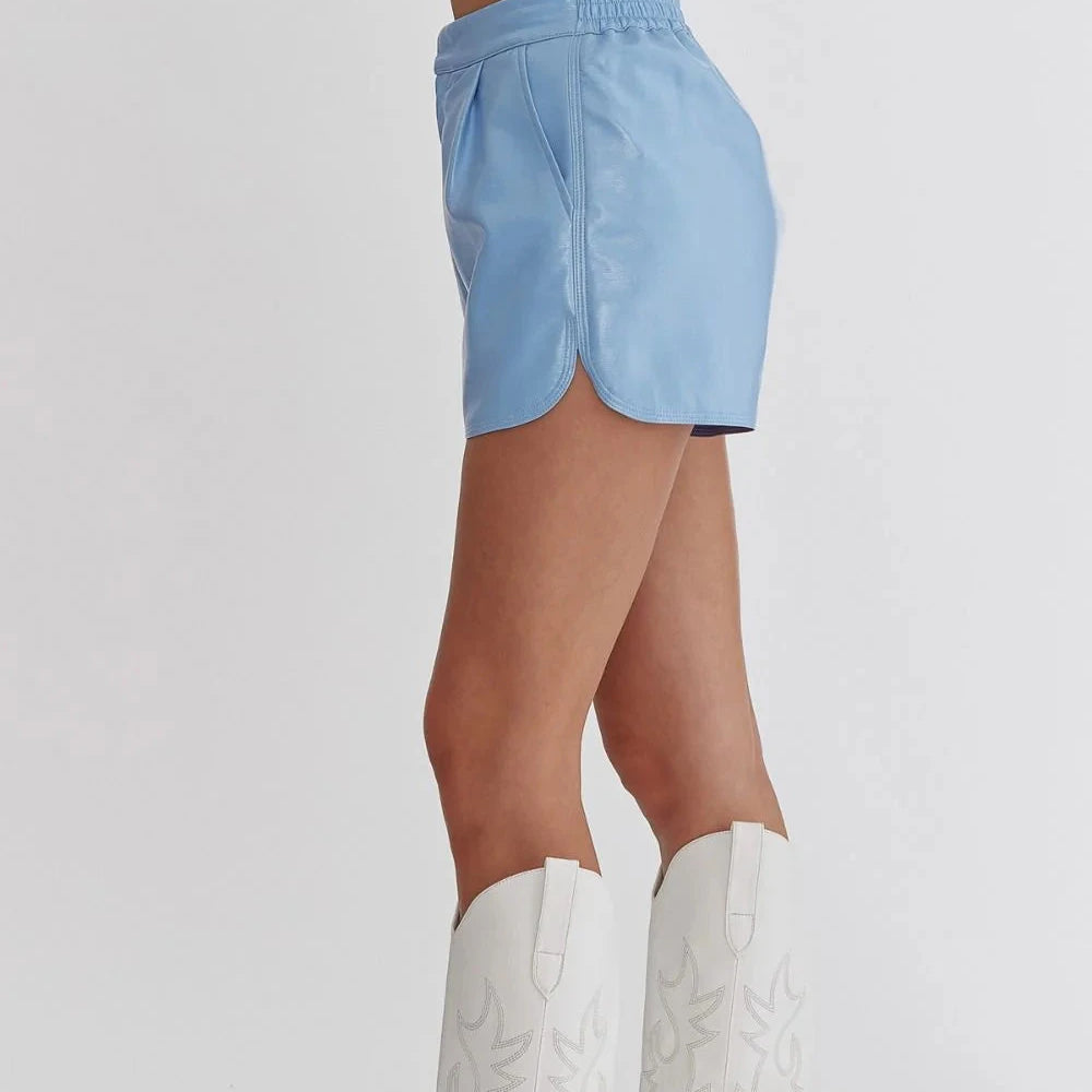
                      
                        Mabry Faux Leather Shorts
                      
                    