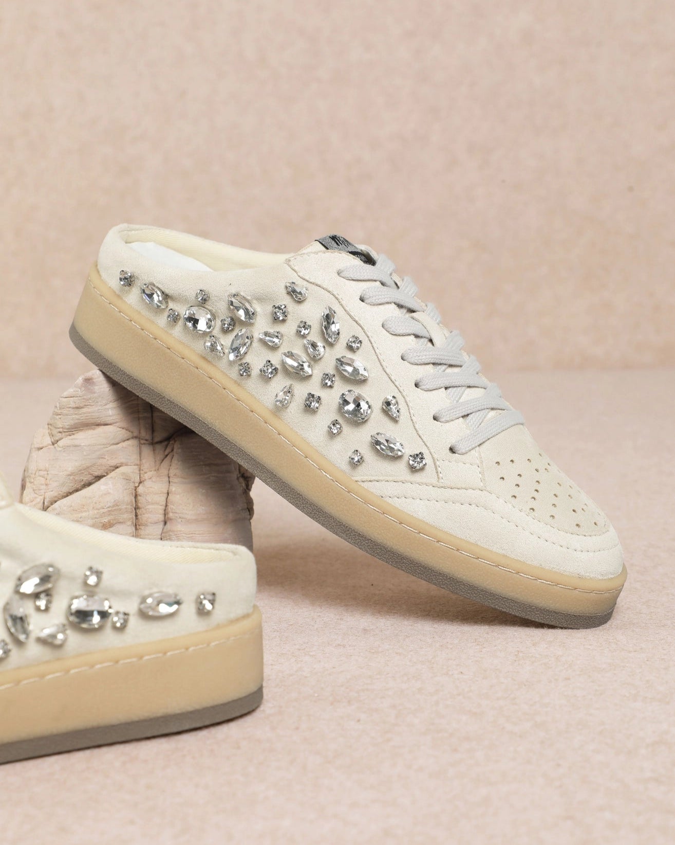 Stella Crystal Slip-On Mule Sneaker